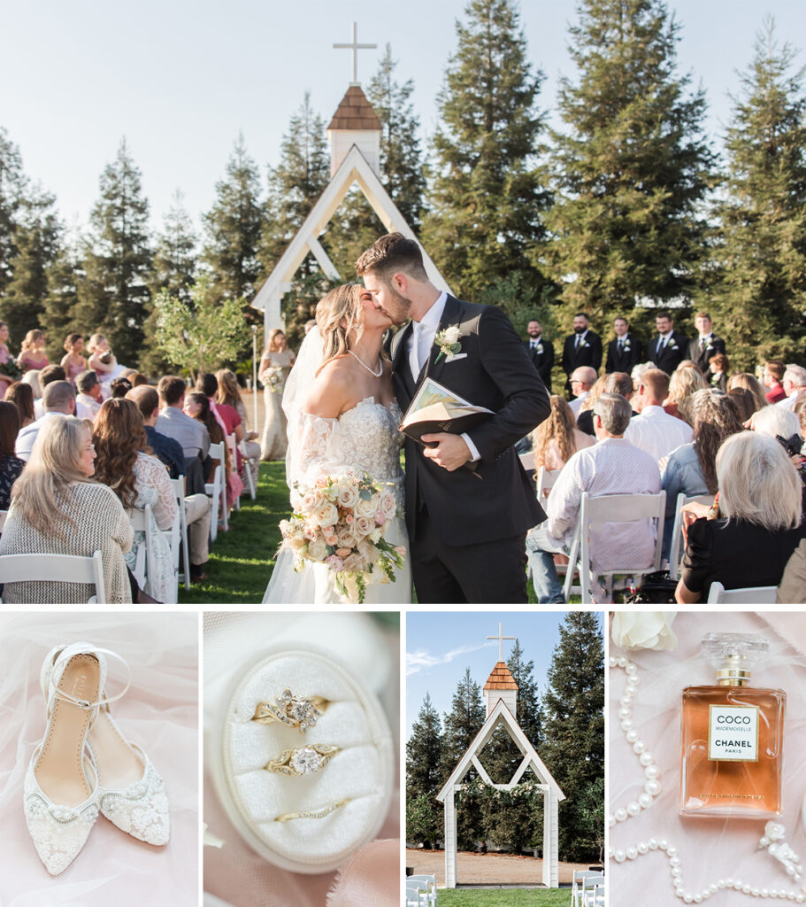 Vintage & Classic Inspired Backyard Wedding | Tulare, CA | Taya & Chase | Custom Steeple & FlowerGirl Wagon | Laura Tavarez Photography